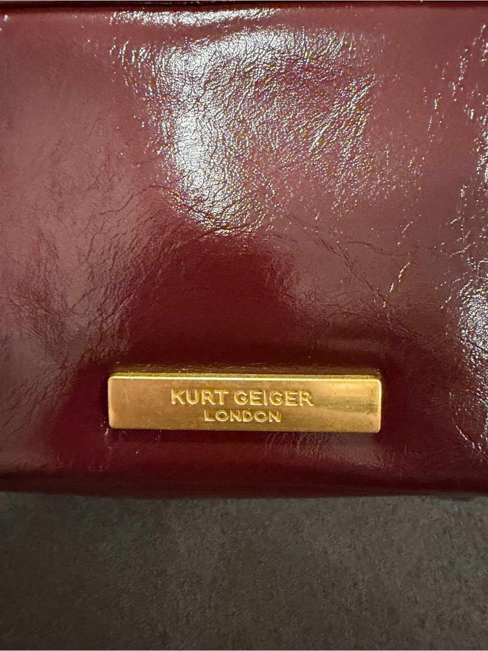 New Kurt geiger inspired Quilted Shoulder Bag in Deep Burgundy 9 in by 6.5 in - Picture 3 of 6